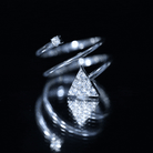 Rosec Jewels-Arrow Shape Spiral Lab Created Diamond Wrap Ring with Certificate