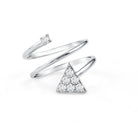 Rosec Jewels-Arrow Shape Spiral Lab Created Diamond Wrap Ring with Certificate