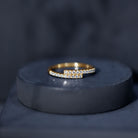 Rosec Jewels-Lab Grown Diamond Half Eternity Stackable Ring in Bypass Style