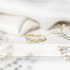 Rosec Jewels-Certified Baguette and Round Lab Grown Diamond Wrap Promise Ring