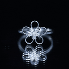 Rosec Jewels-Lab Grown Certified Diamond Flower Engagement Ring for Women