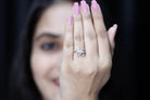 Rosec Jewels-Lab Grown Certified Diamond Flower Engagement Ring for Women