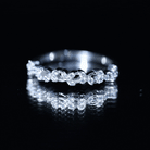 Rosec Jewels-Lab Grown Diamond Leaf Half Eternity Ring with Certificate