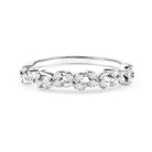 Rosec Jewels-Lab Grown Diamond Leaf Half Eternity Ring with Certificate