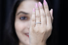 Rosec Jewels-Lab Grown Diamond Leaf Half Eternity Ring with Certificate