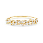 Rosec Jewels-Lab Grown Diamond Leaf Half Eternity Ring with Certificate