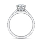 Rosec Jewels-IGI Certified 1 Carat Princess Cut Lab Grown Diamond Solitaire Bridal Ring Set