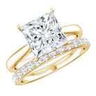 Rosec Jewels-IGI Certified 3 Carat Lab Grown Diamond Princess Cut Wedding Ring Set for Women