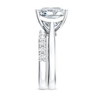 Rosec Jewels-5 Carat Huge Lab Grown Diamond Princess Cut Engagement Ring Set with IGI Certificate