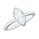 Rosec Jewels-IGI Certified 1 Carat Marquise Lab Grown Diamond Engagement Ring in Bezel Setting