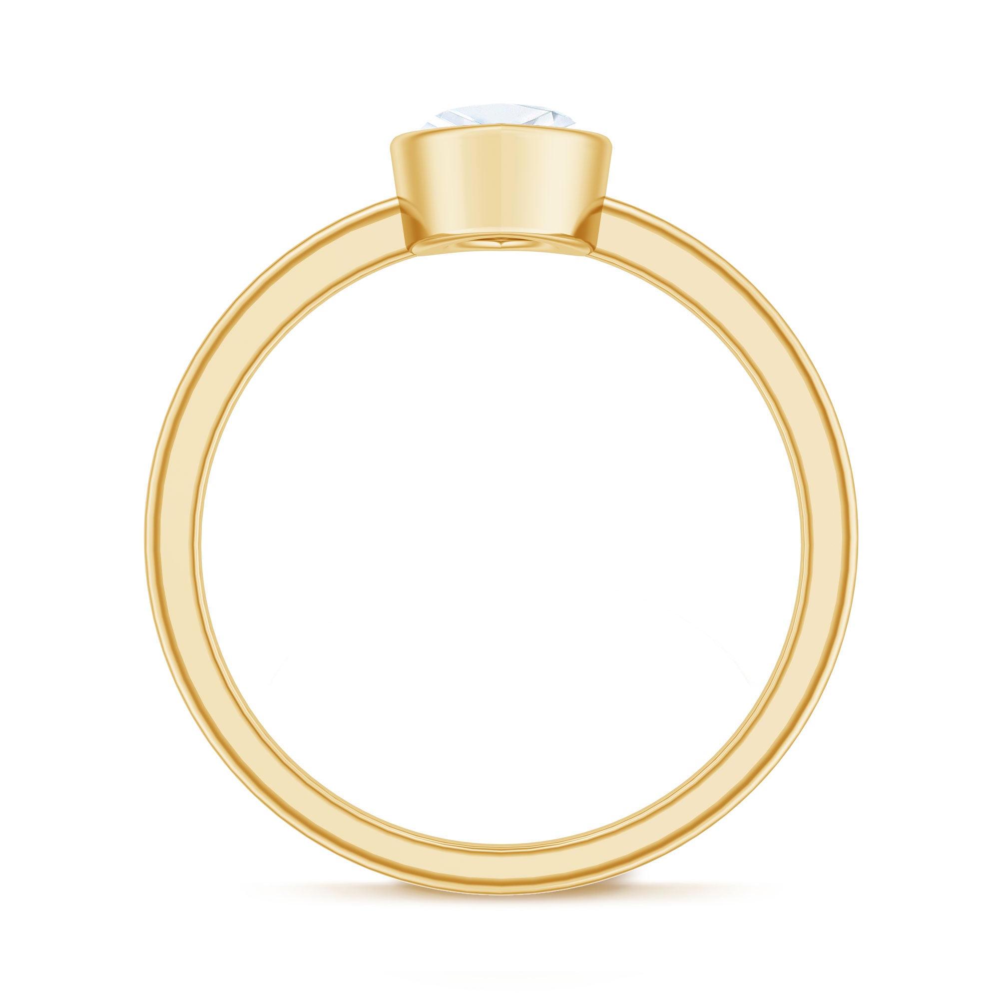 Rosec Jewels-IGI Certified 1 Carat Marquise Lab Grown Diamond Engagement Ring in Bezel Setting