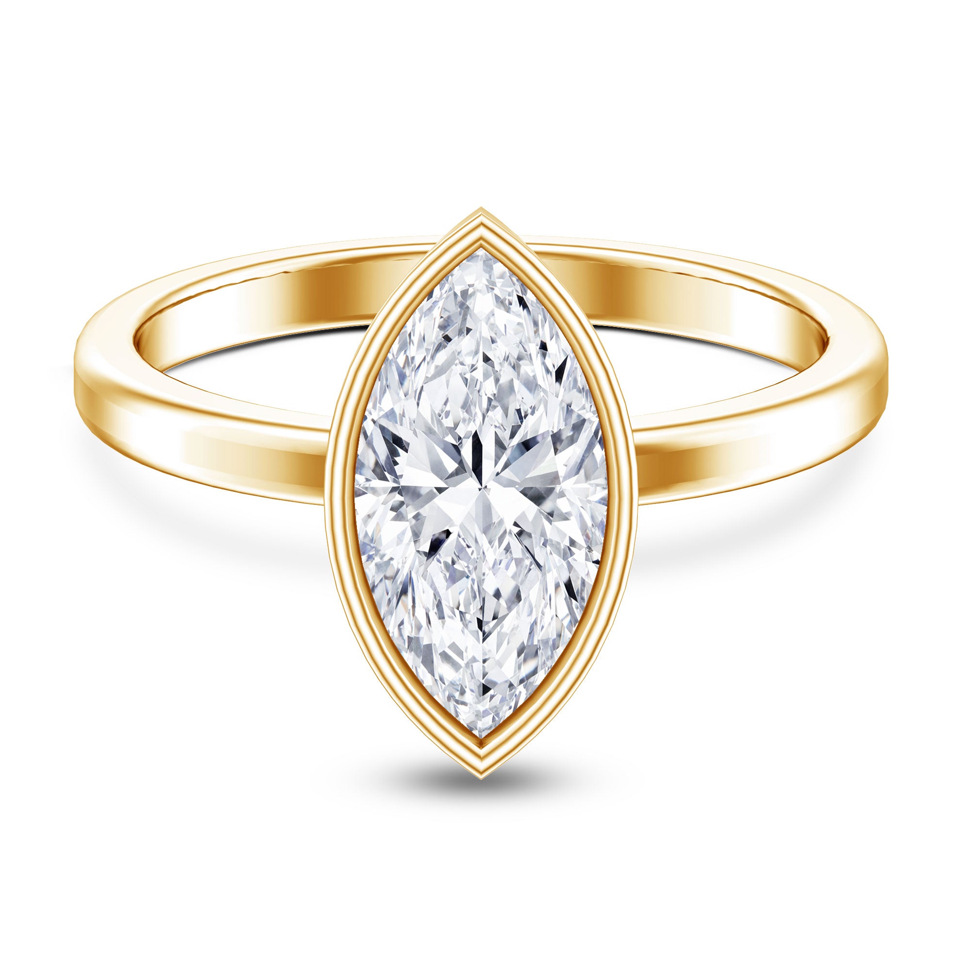 Rosec Jewels-IGI Certified 2 Carat Lab Grown Diamond Marquise Ring For Engagement
