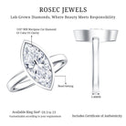 Rosec Jewels-IGI Certified 3 Carat Solitaire Lab Grown Diamond Marquise Cut Engagement Ring
