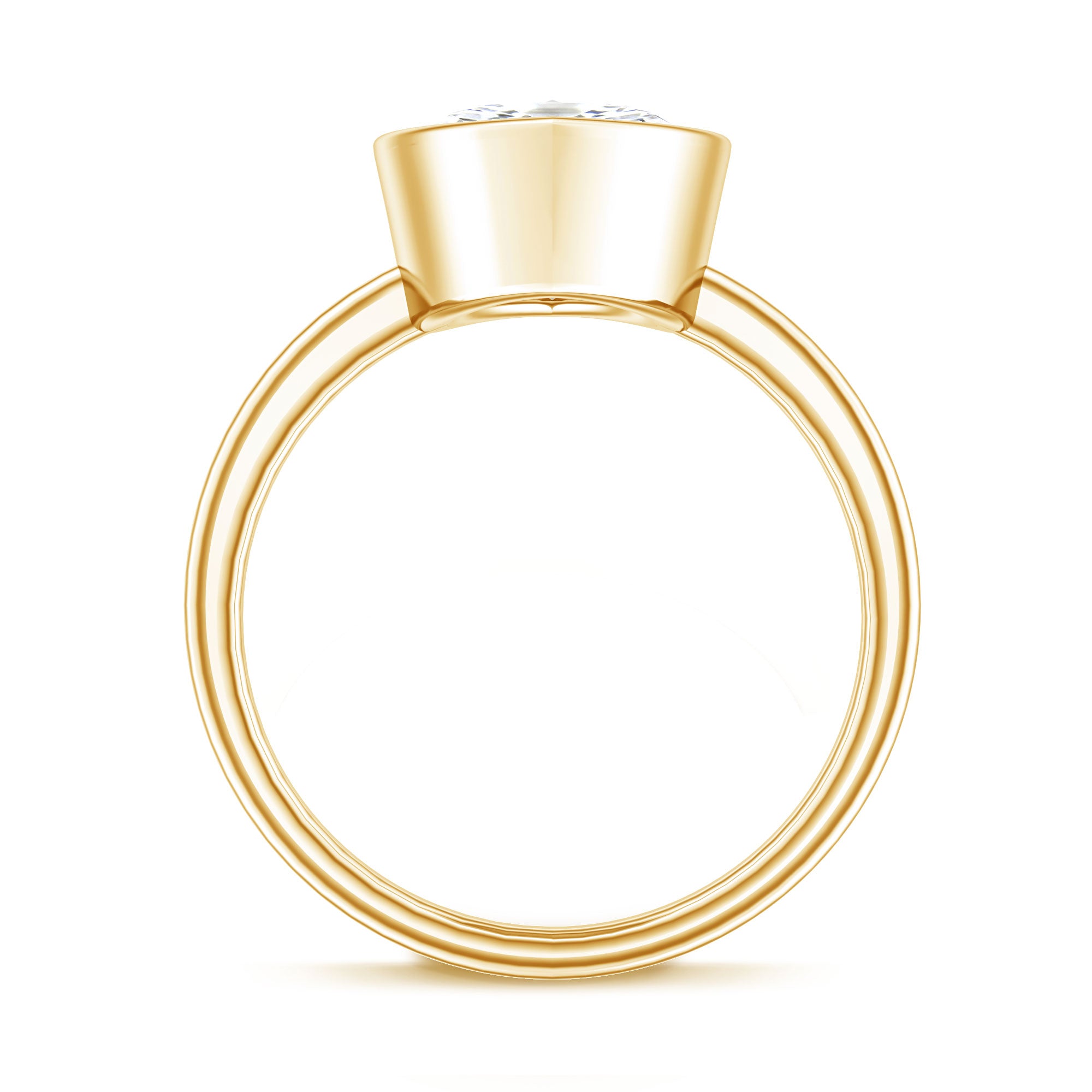 Rosec Jewels-4 Carat Marquise Cut Lab Grown Diamond Bezel Engagement Ring with IGI Certificate
