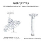 IGI Certified 1 Carat Marquise Lab Grown Diamond Wedding Ring Set for Women Lab - ( E-VS1 ) - Rosec Jewels