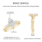 IGI Certified 1 Carat Marquise Lab Grown Diamond Wedding Ring Set for Women Lab - ( E-VS1 ) - Rosec Jewels