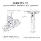 Rosec Jewels-2 Carat Marquise Cut Bridal Ring Set with IGI Certified Lab Grown Diamond
