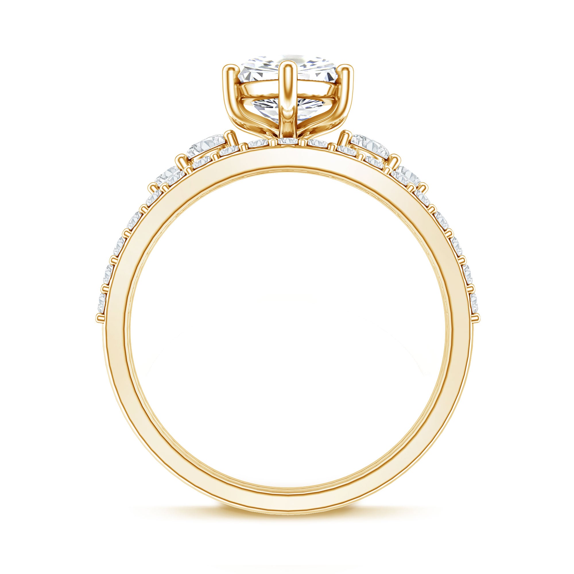 Rosec Jewels-2 Carat Marquise Cut Bridal Ring Set with IGI Certified Lab Grown Diamond