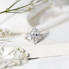 IGI Certified 3 Carat Lab Grown Diamond Marquise Bridal Wedding Ring Set Lab - ( E-VS1 ) - Rosec Jewels