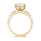 Rosec Jewels-IGI Certified Lab Grown Diamond 4 Carat Marquise Engagement Ring with Wedding Band