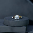 Rosec Jewels-3 Carat IGI Certified Lab Grown Diamond Cushion Cut Engagement Ring for Women