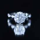 Lab Grown 4 Carat Round Diamond Solitaire Engagement Ring with IGI Certificate Lab - ( E-VS1 ) - Rosec Jewels