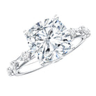 Lab Grown 4 Carat Round Diamond Solitaire Engagement Ring with IGI Certificate Lab - ( E-VS1 ) - Rosec Jewels