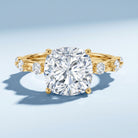 Lab Grown 4 Carat Round Diamond Solitaire Engagement Ring with IGI Certificate Lab - ( E-VS1 ) - Rosec Jewels