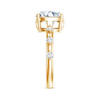 Lab Grown 4 Carat Round Diamond Solitaire Engagement Ring with IGI Certificate Lab - ( E-VS1 ) - Rosec Jewels