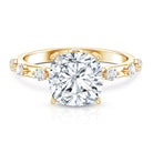 Lab Grown 4 Carat Round Diamond Solitaire Engagement Ring with IGI Certificate Lab - ( E-VS1 ) - Rosec Jewels