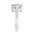 IGI Certified Princess Cut Lab Grown Diamond 5 Carat Engagement Ring with Side Stones Lab - ( E-VS1 ) - Rosec Jewels