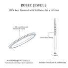 Certified Diamond Half Eternity Ring in Pave Setting Natural - ( HI-SI ) - Rosec Jewels