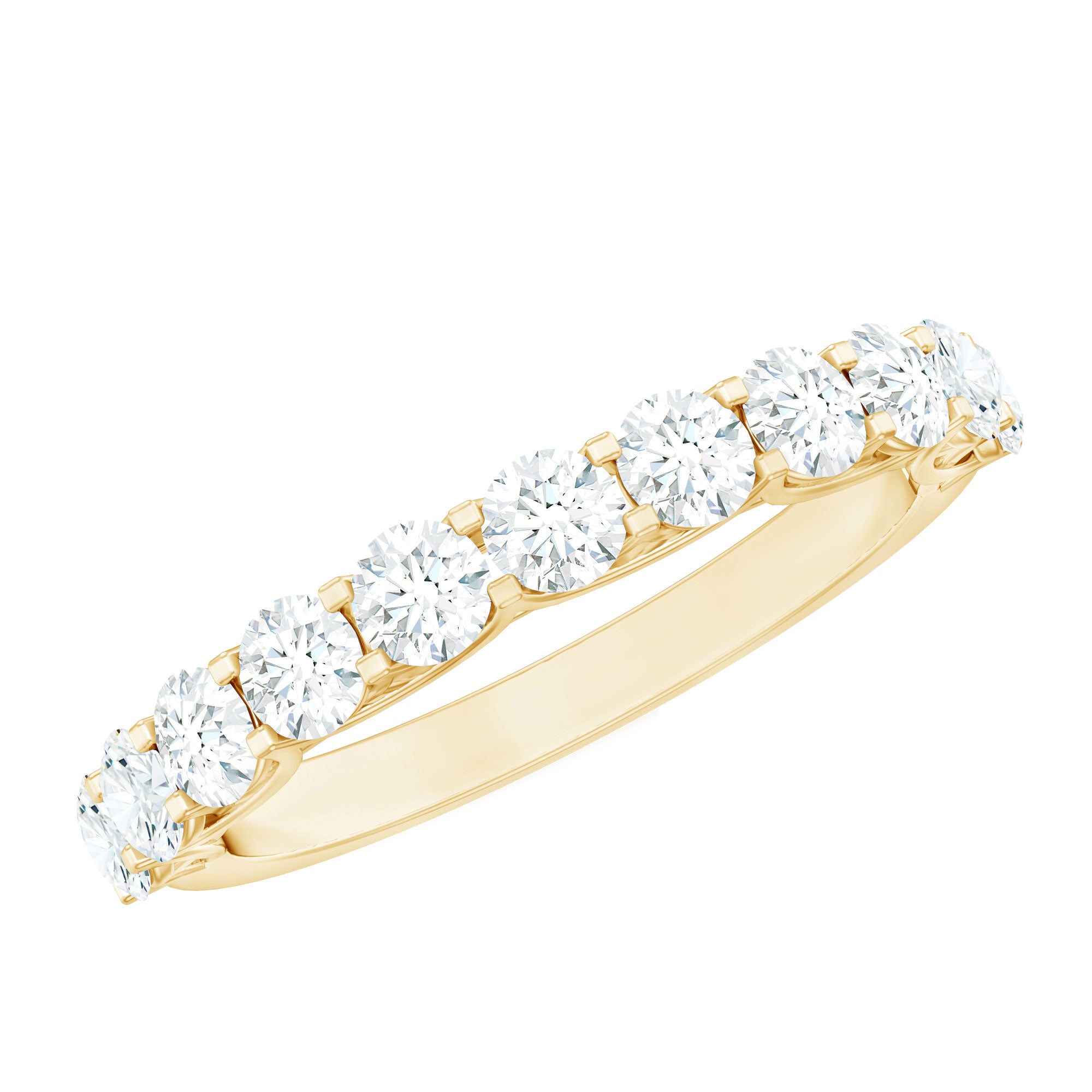 1.25 CT Zircon Half Eternity Ring AAAA - Rosec Jewels