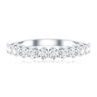 Lab Grown Diamond Half Eternity Wedding Band for Women Lab - ( EF-VS ) - Rosec Jewels