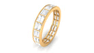 3 CT Cubic Zirconia Two Row Eternity Wedding Band Ring AAAA - Rosec Jewels