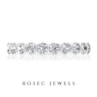 Natural Diamond Half Eternity Ring in Bar Setting Natural - ( HI-SI ) - Rosec Jewels