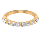 Natural Diamond Half Eternity Ring in Bar Setting Natural - ( HI-SI ) - Rosec Jewels