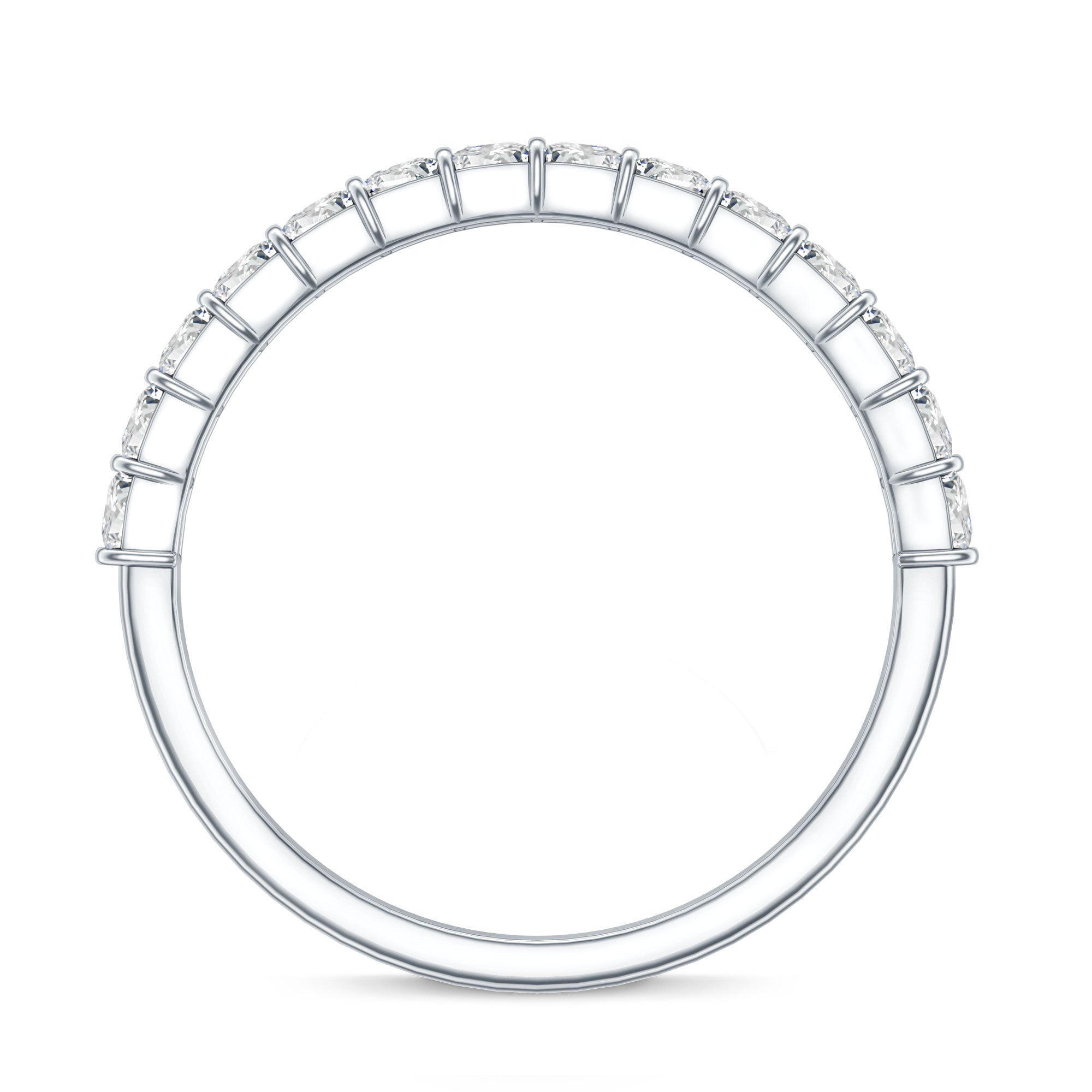 Princess Cut Diamond Anniversary Band Ring Natural - ( HI-SI ) - Rosec Jewels