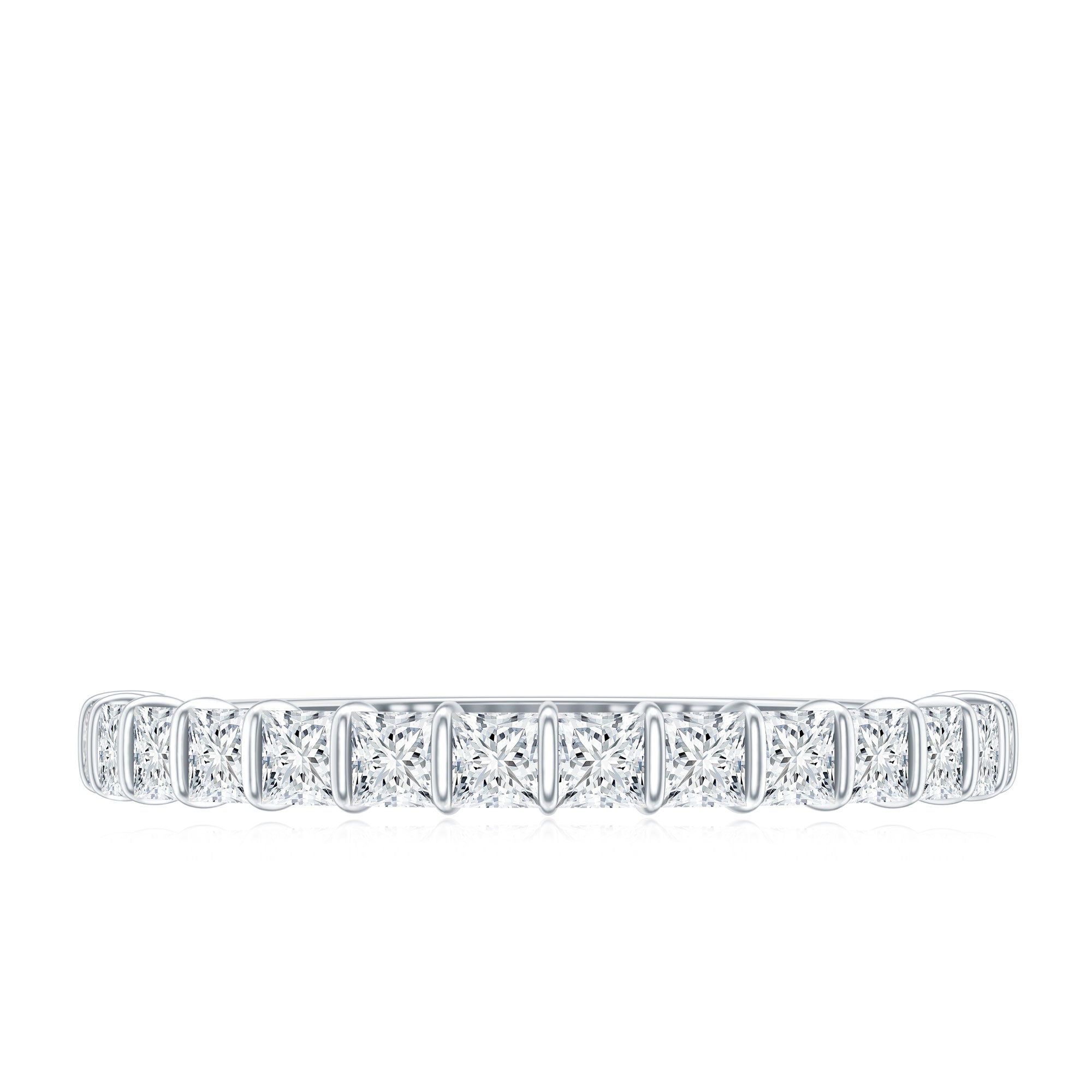 Princess Cut Diamond Anniversary Band Ring Natural - ( HI-SI ) - Rosec Jewels