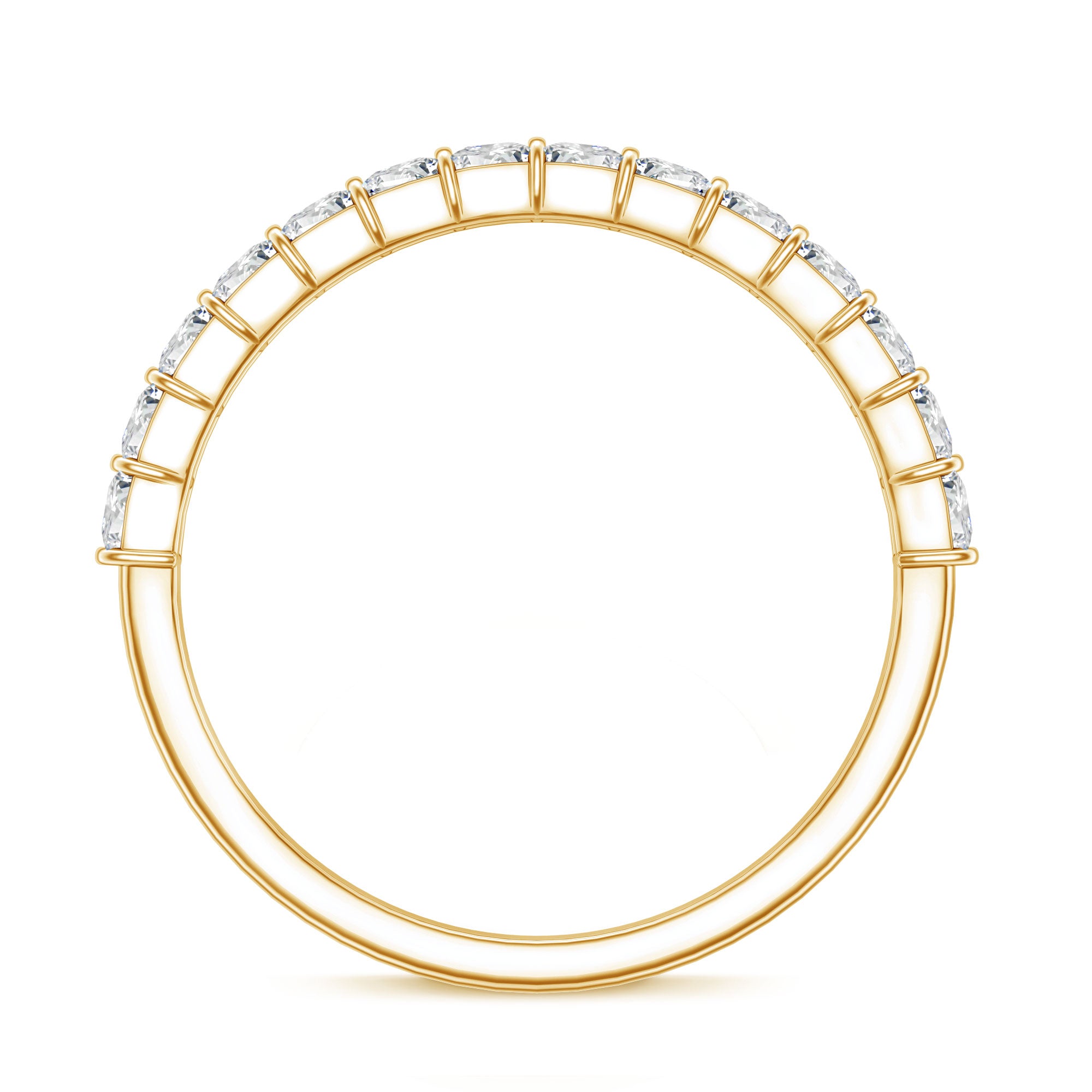Princess Cut Diamond Anniversary Band Ring Natural - ( HI-SI ) - Rosec Jewels