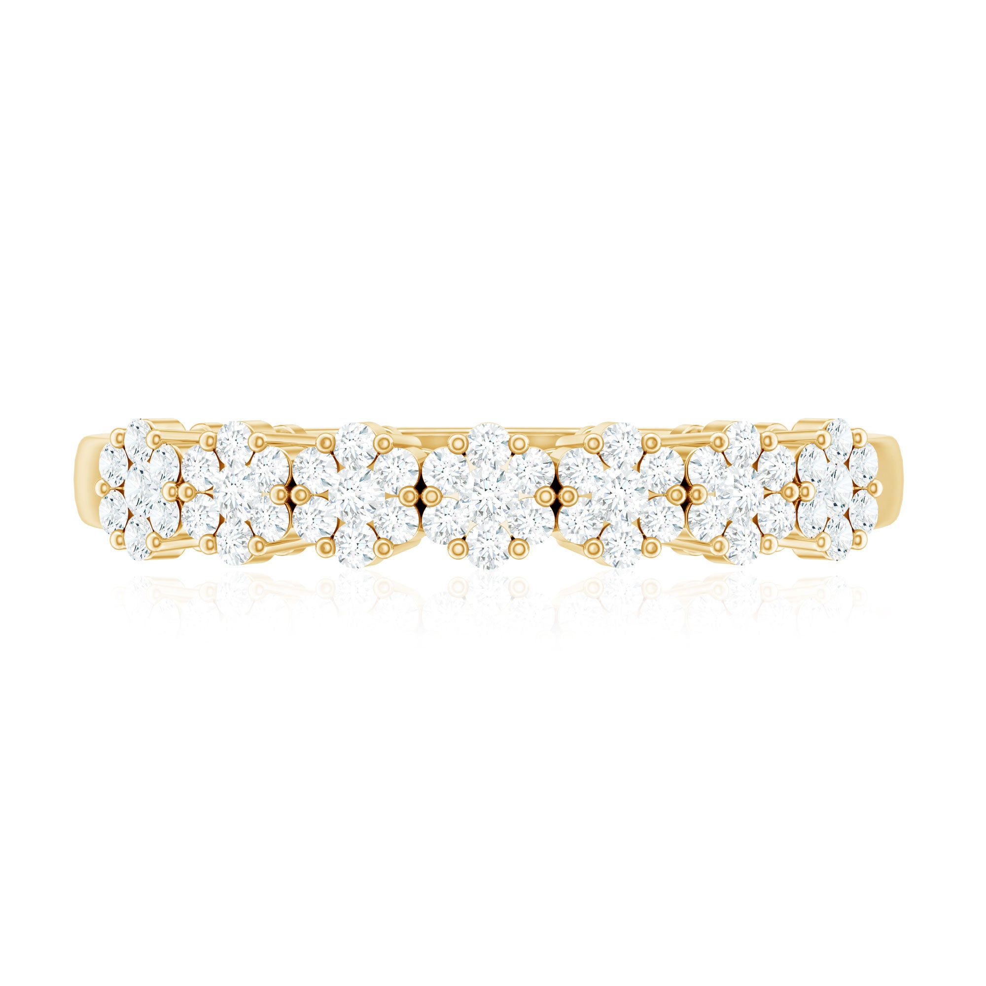 Certified Diamond Cluster Anniversary Ring Natural - ( HI-SI ) - Rosec Jewels