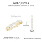 1.25 CT Marquise and Round Cut Zircon Full Eternity Ring AAAA - Rosec Jewels