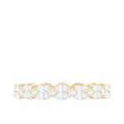 1.25 CT Marquise and Round Cut Zircon Full Eternity Ring AAAA - Rosec Jewels