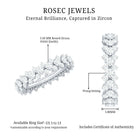 3.5 CT Zircon Cluster Eternity Ring in Prong Setting AAAA - Rosec Jewels