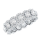 Certified Moissanite Statement Wedding Band for Women D-VS1 - Rosec Jewels
