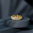 Certified Moissanite Statement Wedding Band for Women D-VS1 - Rosec Jewels