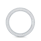 Pave Set Moissanite Eternity Band with Milgrain Detailing D-VS1 - Rosec Jewels