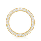 Pave Set Moissanite Eternity Band with Milgrain Detailing D-VS1 - Rosec Jewels