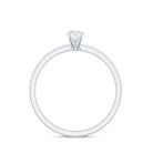 Certified 5 MM Round Moissanite Solitaire Promise Ring D-VS1 - Rosec Jewels