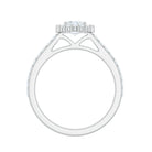 Classic Moissanite Halo Engagement Ring for Women D-VS1 - Rosec Jewels